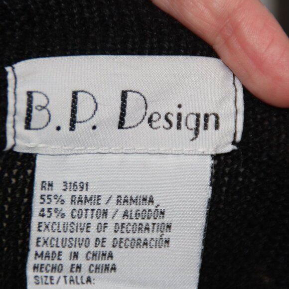 B.P Design Women's Christmas Cardigan Sweater Button Up Holly and Bows Holiday L - Picture 13 of 14